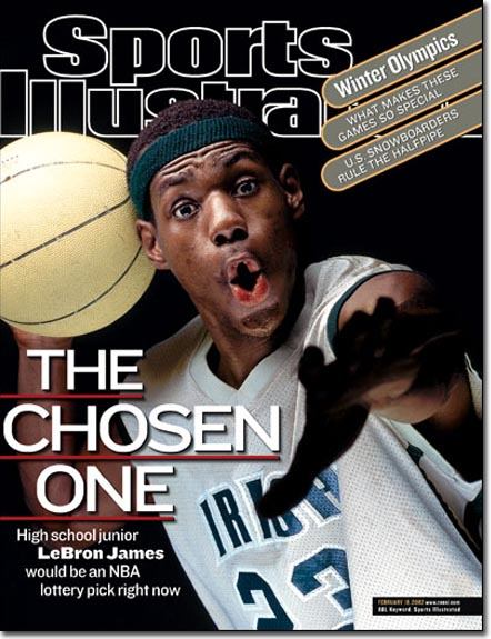 Book cover, the chosen one by Lebron James.