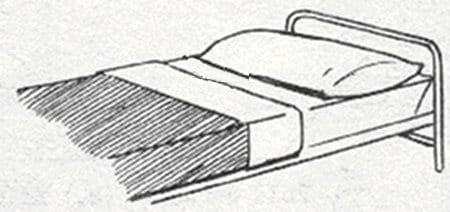 Illustration of placing bed pillow on top.