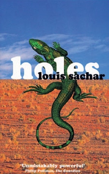 Book cover of "Holes" by louis Sachar.