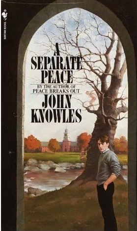 Book cover of "A Separate Peace" by John Knowles. 