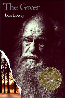 Book cover of "The Giver" by Lois Lowry.