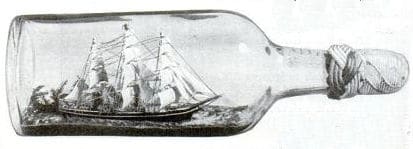 Ship in a bottle illustration.