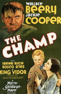 Film poster, the champ by Wallace Beery.