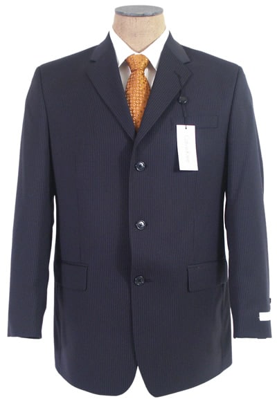 Suit with tag.