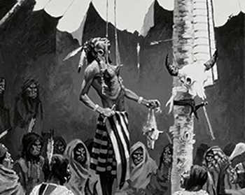 Mandan indians Hook Hanging male rite of passage