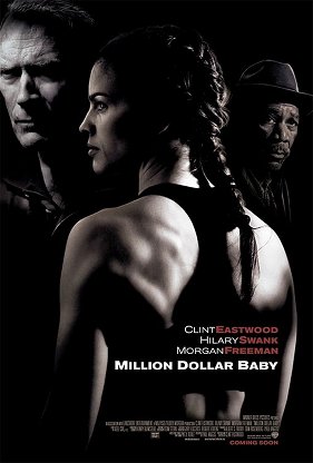 Film poster, million dollar baby about human relations.