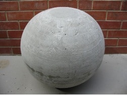 A globe of stone.