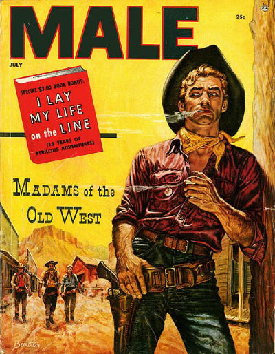 Vintage male magazine cover men's pulp.