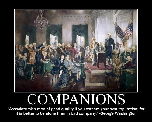 George Washington's good quality men quote motivational poster.