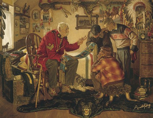 Tales of the force by Arnold Friberg an old main telling tales.