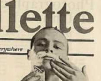 An vintage ad for Gillette razors.