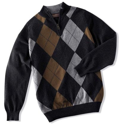 Argyle sweater for men.