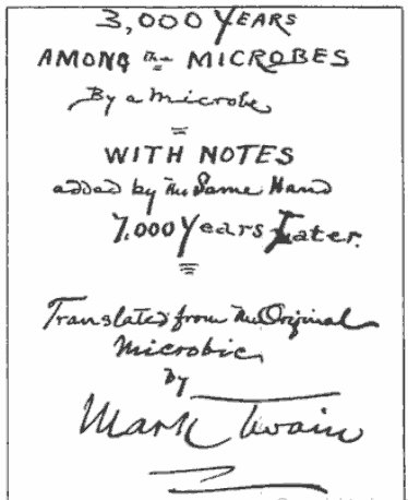 Mark Twain title page.