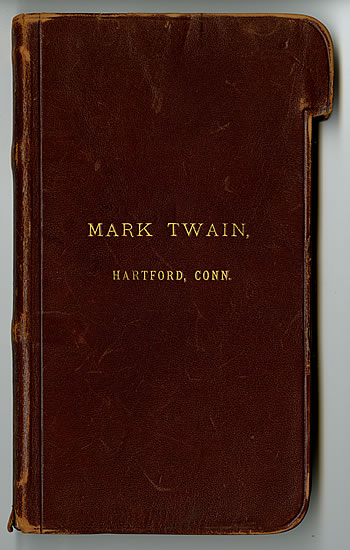 Notebook cover of Mark Twain.