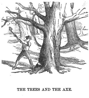 The Huntsman and Fisherman Aesop's fables illustration drawing.