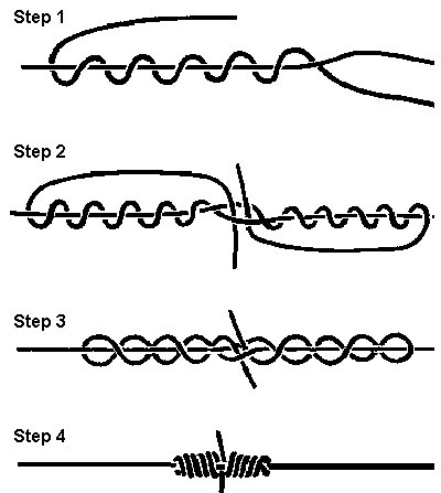 Steps for blood knot.