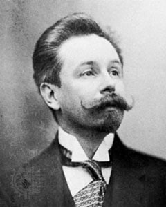 Alexander Nikolayevich Scriabin's portrait.