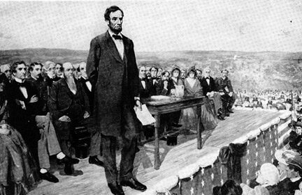 Abraham Lincoln's inaugural address showcased classical rhetoric, incorporating the five canons of rhetoric.