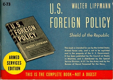 Book cover of US Foreign Policy by Walter Lippmann. 