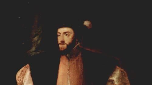 A painting of a man with a dog, bringing back memories.