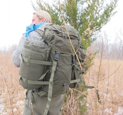 creek stewart bug out bag snug pack rear view