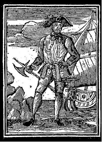Edward England holding an axe illustration. 