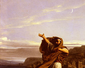 A visually captivating painting of a man gracefully dancing on the picturesque beach.