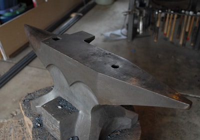 Blacksmithing anvil.