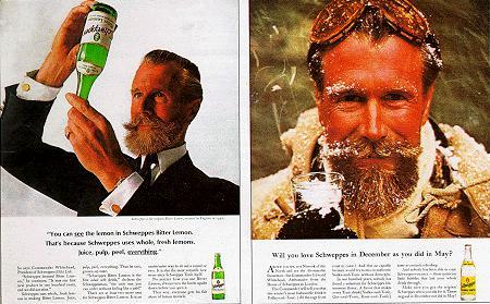 Commander Whitehead Schweppes vintage advertisement.