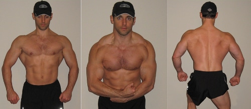 Man showing muscles in different positions.