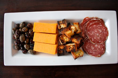 Appetizer tray antipasti platter. 