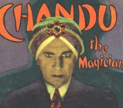 chandu the magician wearing goofy hat 