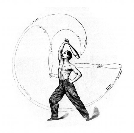 Man doing shoulder exercise illustration.
