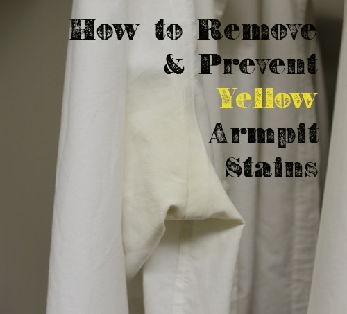 how to get yellow stains out of white