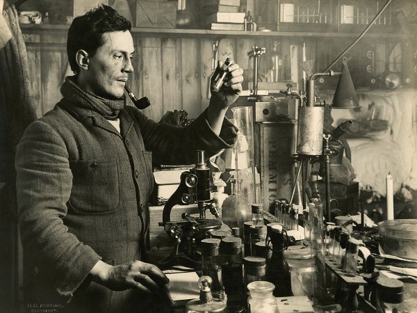 pipe Dr. Edward Atkinson, part of Scott's antarctic scientific team.