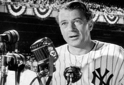 Gary cooper speech scene in pride of the yankees movie.