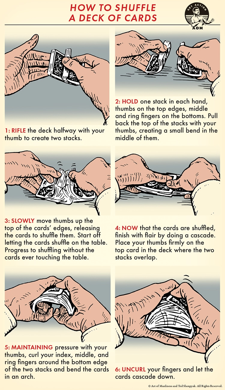 How To Shuffle Cards An Illustrated Guide The Art Of Manliness