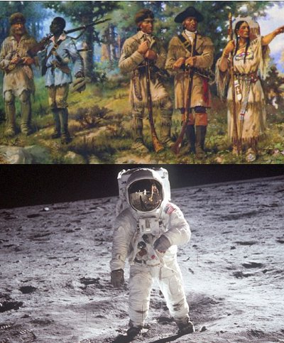 From hunting in ancient times to reaching moon. 