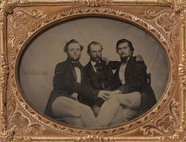 Vintage three Men are siting black and white photo illustration.