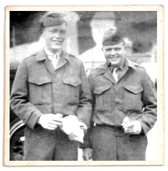 sid2 Sid Phillips, left, with W.O. Brown wwii soldier