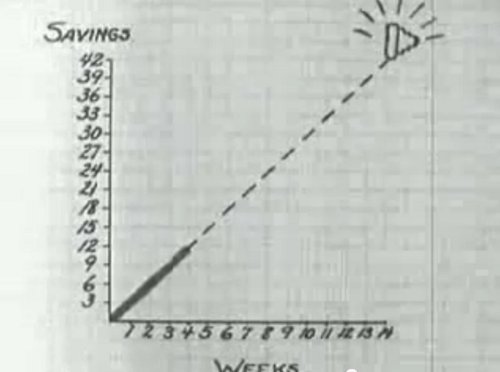 Create a budget graph showing your annual savings.