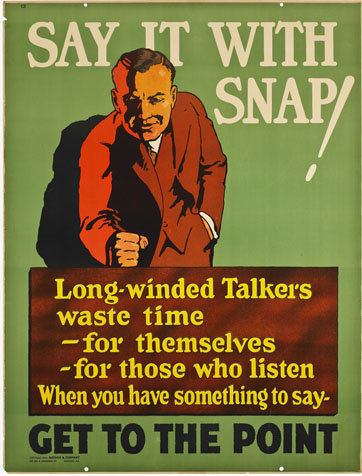 Vintage motivational business poster say it with snap.