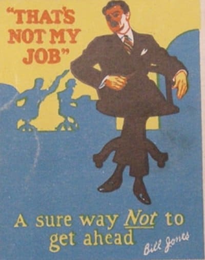 Vintage motivational business poster that's not my job.