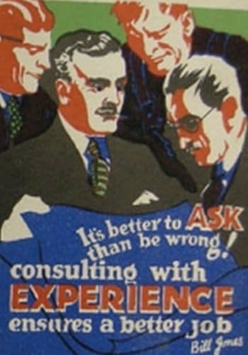 Vintage motivational business poster better to ask.