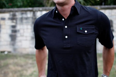 Man wearing Polo shirt.