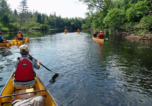 A man rafting.