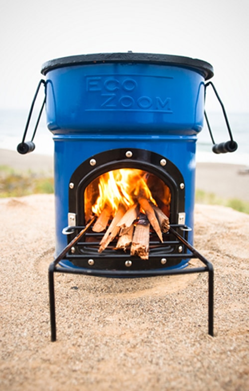 Zoom Dura chillin' on the beach ecozoom stove for camping and emergencies