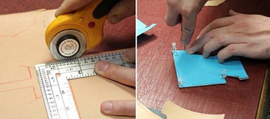 Homemade DIY leather wallet cutting out plans templates