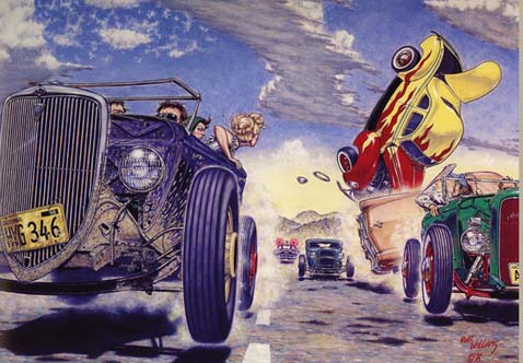 Robert Williams hot rod painting automobile art.