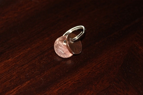 Diy penny charm keychain.